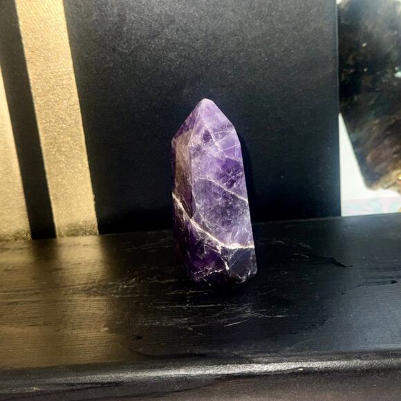 Premier Brazilian Amethyst Tower • 160 g • 3″×2″ Polished Point - Picture 3 of 7